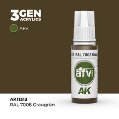 Акриловая краска AK Interactive RAL 7008 Graugrün 3GEN AFV, 18мл