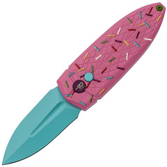Фото Складной нож Bestech Knives Ququ, сталь 14C28N, рукоять G10, голубой/розовый