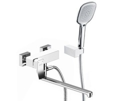 WasserKRAFT Aller 1062LW Смеситель для ванны с длинным изливом, цвет: хром, белый фото