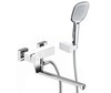 WasserKRAFT Aller 1062LW Смеситель для ванны с длинным изливом, цвет: хром, белый