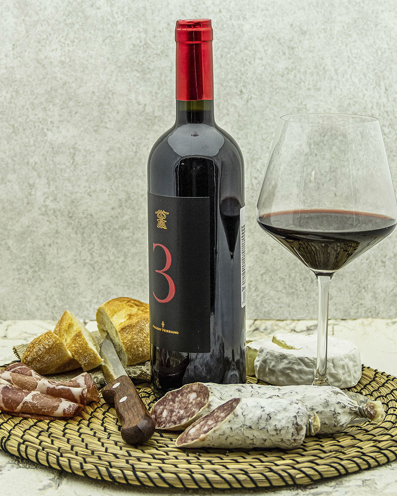 Вино Poggio Verrano Поджио Верано 3 Красное Сухое 2010 г.у. 14% 0,75 л, Италия