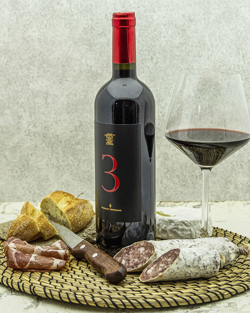 Вино Poggio Verrano Поджио Верано 3 Красное Сухое 2010 г.у. 14% 0,75 л, Италия