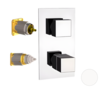 Remer Qubika Thermo QT93KBBO Смеситель для ванны/душа термостат на 3 потока скрытый монтаж (заказывать совместно с rrbox93), цвет: белый матовый