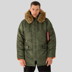 Парка Alpha Industries N-3B Slim Fit Sage Green (Зеленая)