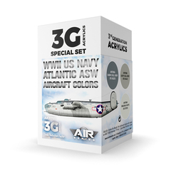 Набор красок AK interactive WWII US Navy ASW Aircraft Colors Set 3G, 3 краски