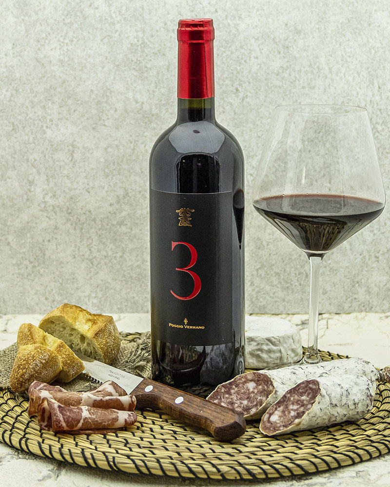 Вино Poggio Verrano Поджио Верано 3 Красное Сухое 2010 г.у. 14% 0,75 л, Италия