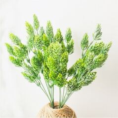 Хмель зеленый с патиной, зелень искусственная,34 см.,набор 2 букета
