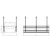 Gessi Binario 61008#299 Профиль линейный 880 мм., для 4 модулей, установка Shift-Fix, цвет Black XL