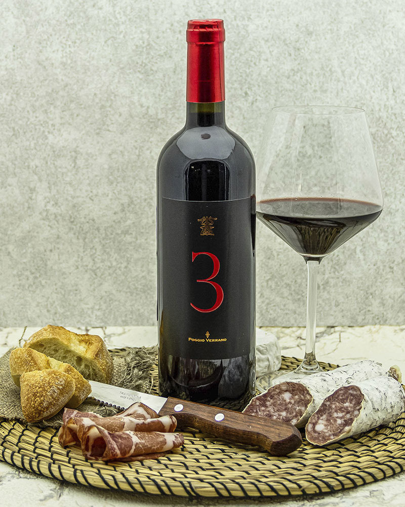 Вино Poggio Verrano Поджио Верано 3 Красное Сухое 2010 г.у. 14% 0,75 л, Италия