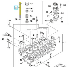 БОЛТ ГБЦ DOHC NEXIA, LACETTI, AVEO, CRUZE GM