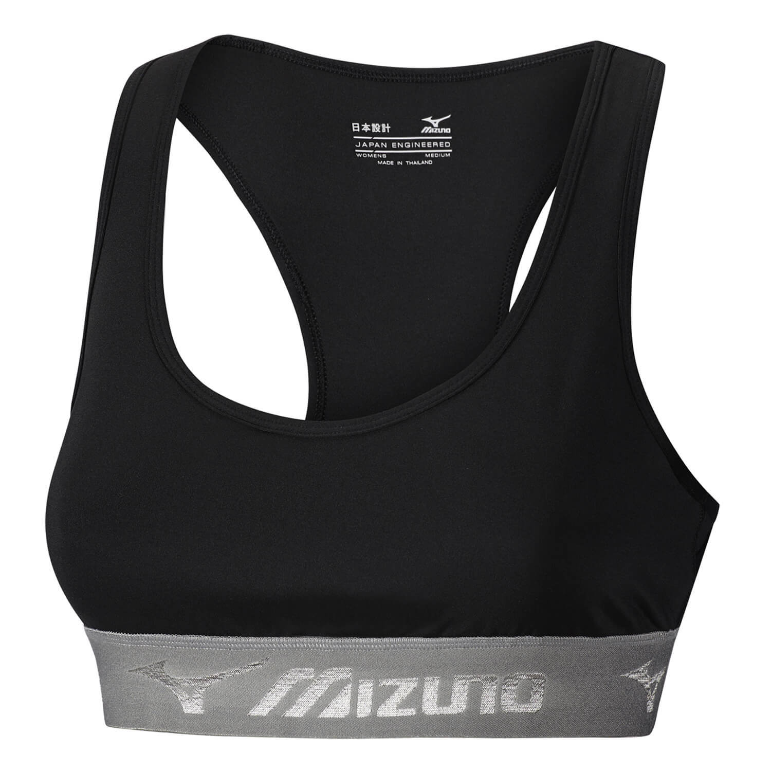 Mizuno Alpha Bra топ для бега женский черный-серый