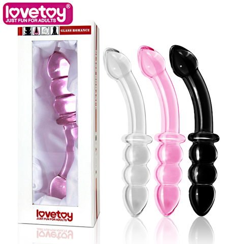 Анальный плаг из стекла Lovetoy (черный) 16 см.