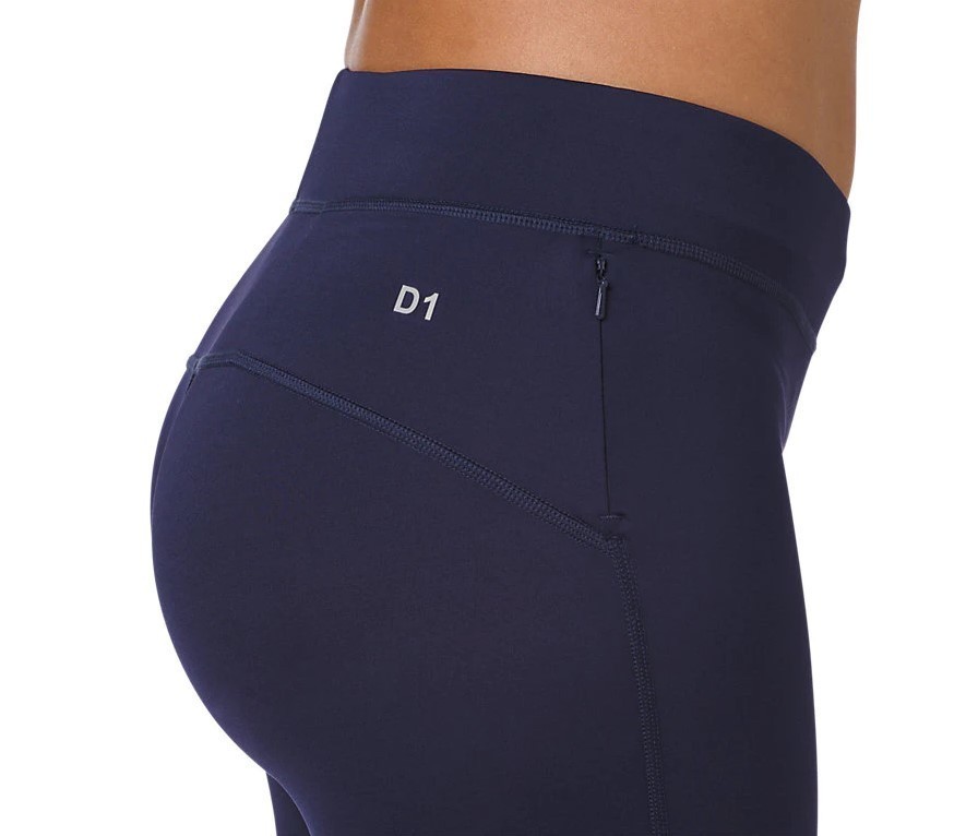 Asics Icon 3/4 Tight тайтсы беговые женские синие-розовые - 4