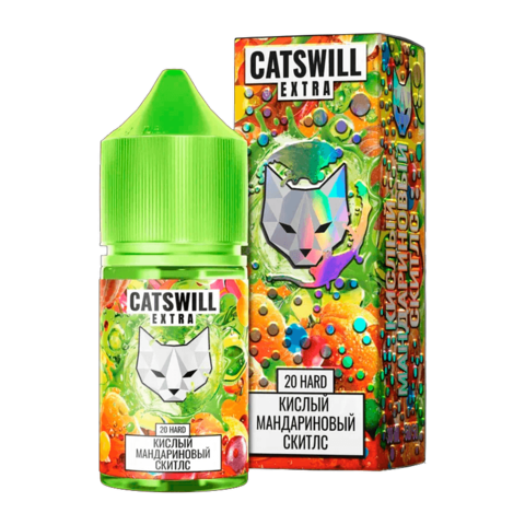 Жидкость CATSWILL EXTRA Salt 2% HARD 30 ml - Кислый Мандариновый Скитлс