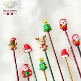 Заглушки для спиц Lotus Yarns Новогодний венок, 1 пара