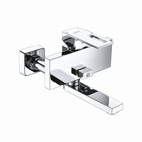WasserKRAFT Alme 1501 Смеситель для ванны с коротким изливом, цвет: хром