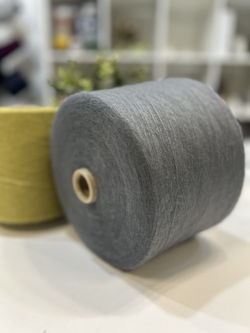 Вспушенный кашемир 70% на шелке 30% LORO PIANA MAD1405 900 голубая сталь