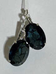 Озеро (серьги из серебра)