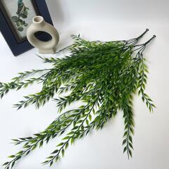 №2 Ампельное растение, зелень бамбука искусственная свисающая, зеленая, 73 см, набор 2 букета