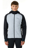 Премиальный костюм для лыж и зимнего бега Nordski Hybrid Hood Pro Black-Grey