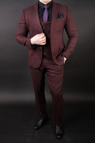 Костюм мужской - тройка Slim Fit Cesare Mariano 02/092