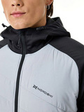 Премиальный костюм для лыж и зимнего бега Nordski Hybrid Hood Pro Black-Grey