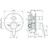 Ideal Standard Alpha A7185AA Встраиваемый смеситель для ванны/душа, полный комплект (встраиваемый комплект A1300NU)