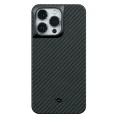 Чехол из арамидного волокна с поддержкой MagSafe PITAKA MagEZ Case Pro 3 1500D для iPhone 14 Pro, Black / Grey Twill (Cаржевое переплетение)