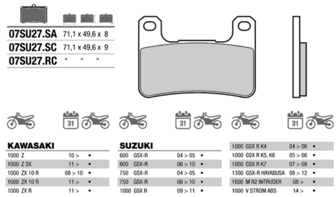 Колодки тормозные BREMBO 07SU27SA (FDB2178)