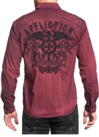 Affliction | Рубашка мужская DARKEN SOUL 110WV574 спина