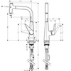 Hansgrohe Talis Select M51 72821000 Смеситель для кухни с выдвижным изливом и лейкой
