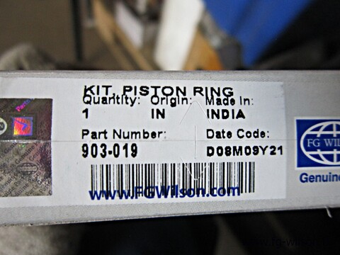 Поршневые кольца комплект / PISTON RING KIT АРТ: 903-019