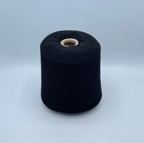 Бобинная пряжа (пр.Италия), 1500м /100гр, 80%шерсть, 20%полиамид, цвет- Черный, арт.31770