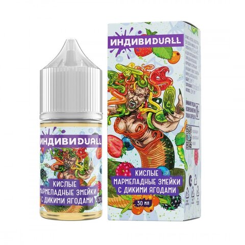 Жидкость ИндивиDuall Salt 2% Light 30 ml - Кислые мармеладные змейки с дикими ягодами