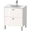 Duravit Brioso BR451102222 Тумба напольная под раковину # 234473, 2 ящика, 685x720x479мм, цвет White High Gloss