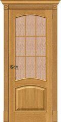 Дверь Вуд Классик-33 / Цвет Natur Oak / Стекло Bronze Gloria / Двери Браво