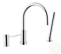 Remer Minimal N072BO Смеситель на борт ванны, цвет: белый матовый фото
