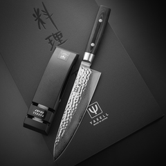 Набор из кухонного Шеф ножа 20 см (37 слоев) YAXELL Zen и точилки арт. YA35500-002
