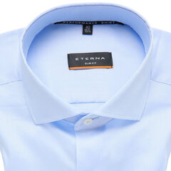 Сорочка мужская Eterna Slim Fit 4084-F182-12 голубая, серия Performance