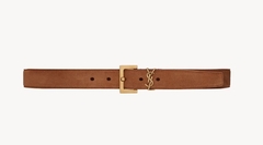 Ремень SAINT LAURENT из замши с пряжкой CASSANDRE