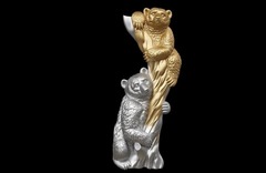 Силиконовый молд Медведи ( молд правый ) большой