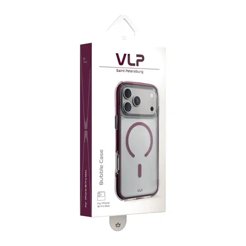 Чехол VLP Bubble Case iPhone 18 Pro Max темно-вишневый