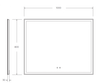 BelBagno SPC-GRT-1400-800-LED-TCH-WARM Зеркало с встроенным светильником и кнопочным выключателем, цвет: белый