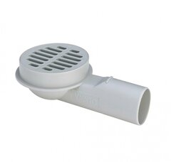 Viega Advantix 125936 Трап для балконов и террас с защитной загл., кругл. решеткой, D=100 mm, бок.отводом, K=300 кг, DN 50 - 2,5 л/с фото