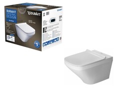Duravit DuraStyle 45510900A1 Комплект: подвесной унитаз 370х540 мм, Rimless 255109 + сиденье с микролифтом 006379, цвет: белый глянецевый фото