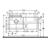 Duravit Happy D.2 Plus HP4934L9292 Тумба подвесная 354x1600x550мм 2 ящика, SX, цвет: stone grey satin matt