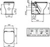 Ideal Standard Tesi T0077V3 Унитаз напольный пристенный