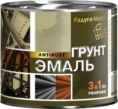Грунт-эмаль Русские узоры 3 в 1 коричневая по ржавчине 0,9кг