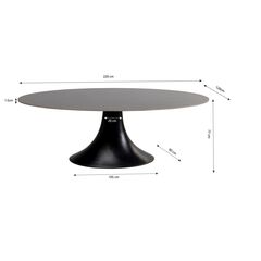 Стол обеденный Possibilita Black 220x120 см