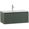 BelBagno UNO-800-1C-SO-VO База под раковину подвесная с фрезерованными ручками по всей длине фасада с одним выкатн. ящ., Еловый Матовый, 800x455x350